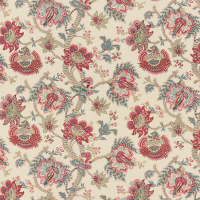 Samples and Purchasing available for Kingham - Red/ Blue Red By G P & J Baker | Portobello |  Multipurpose Embroidery at Designer Wallcoverings and Fabrics