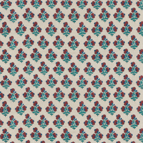 Jaipur Poppy - Red/Blue Red By G P & J Baker | Portobello |  Multipurpose Print