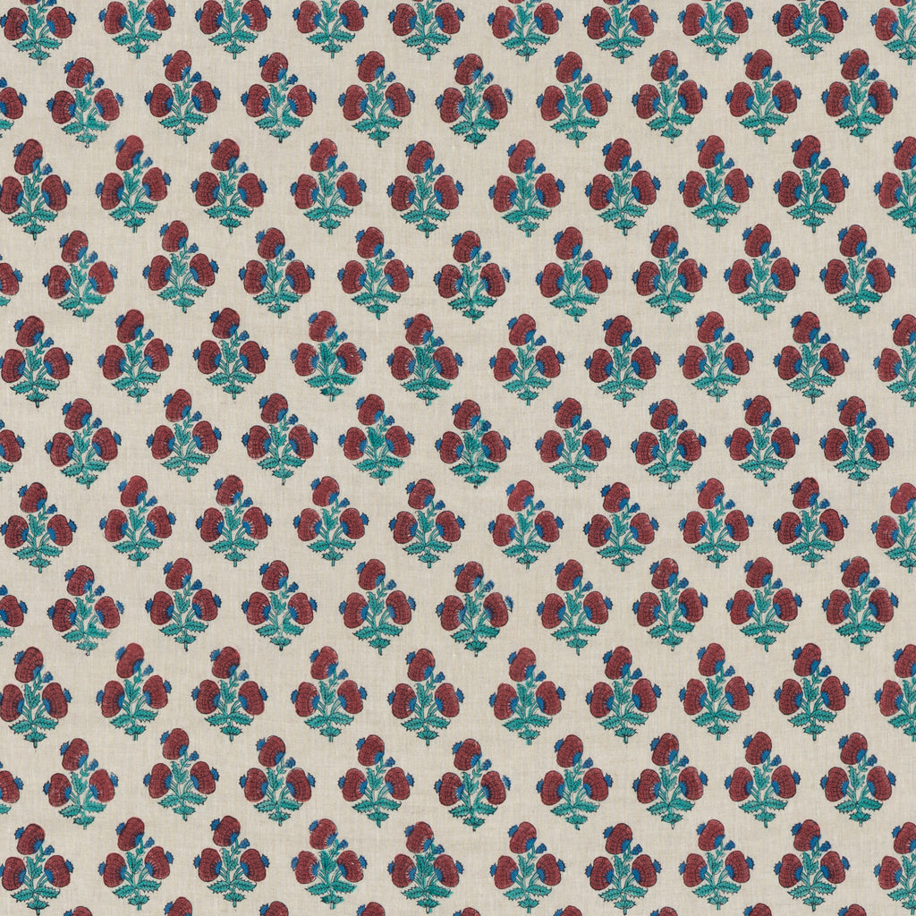 Jaipur Poppy - Red/Blue Red By G P & J Baker | Portobello |  Multipurpose Print