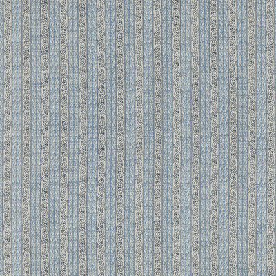 Samples and Purchasing available for Tetbury Stripe - Blue Blue By G P & J Baker | Portobello |  Multipurpose Embroidery at Designer Wallcoverings and Fabrics