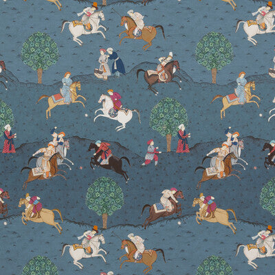Samples and Purchasing available for Caspian - Indigo/Red Blue By G P & J Baker | Caspian |  Multipurpose Print at Designer Wallcoverings and Fabrics