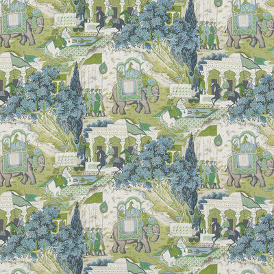Samples and Purchasing available for Shalimar - Teal Green By G P & J Baker | Caspian |  Multipurpose Print at Designer Wallcoverings and Fabrics