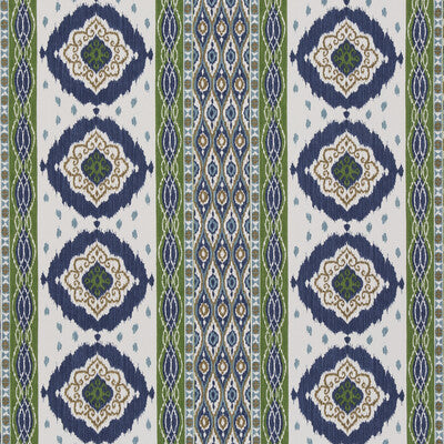 Samples and Purchasing available for Crosby - Blue/Green Blue By G P & J Baker | Caspian |Ikat/Southwest/Kilims  Multipurpose Print at Designer Wallcoverings and Fabrics