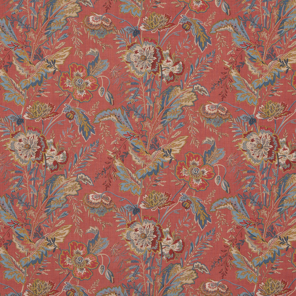 Indienne Flower - Red Red By G P & J Baker | Caspian |  Multipurpose Print