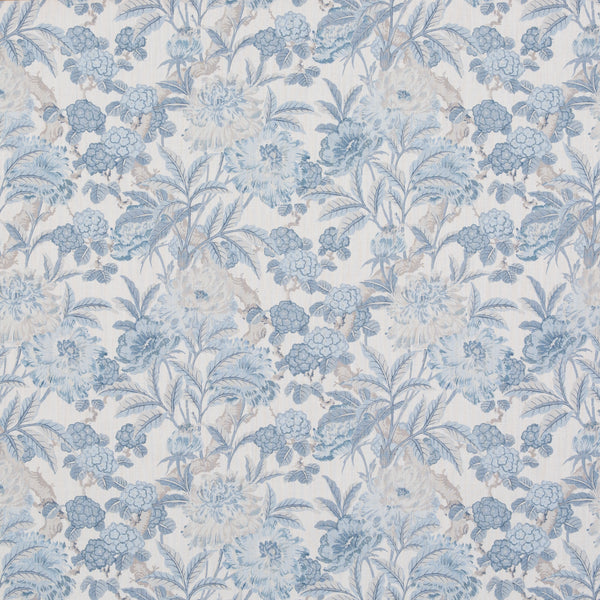 Summer Peony - Blue Blue By G P & J Baker | Ashmore |Botanical & Floral  Multipurpose Print