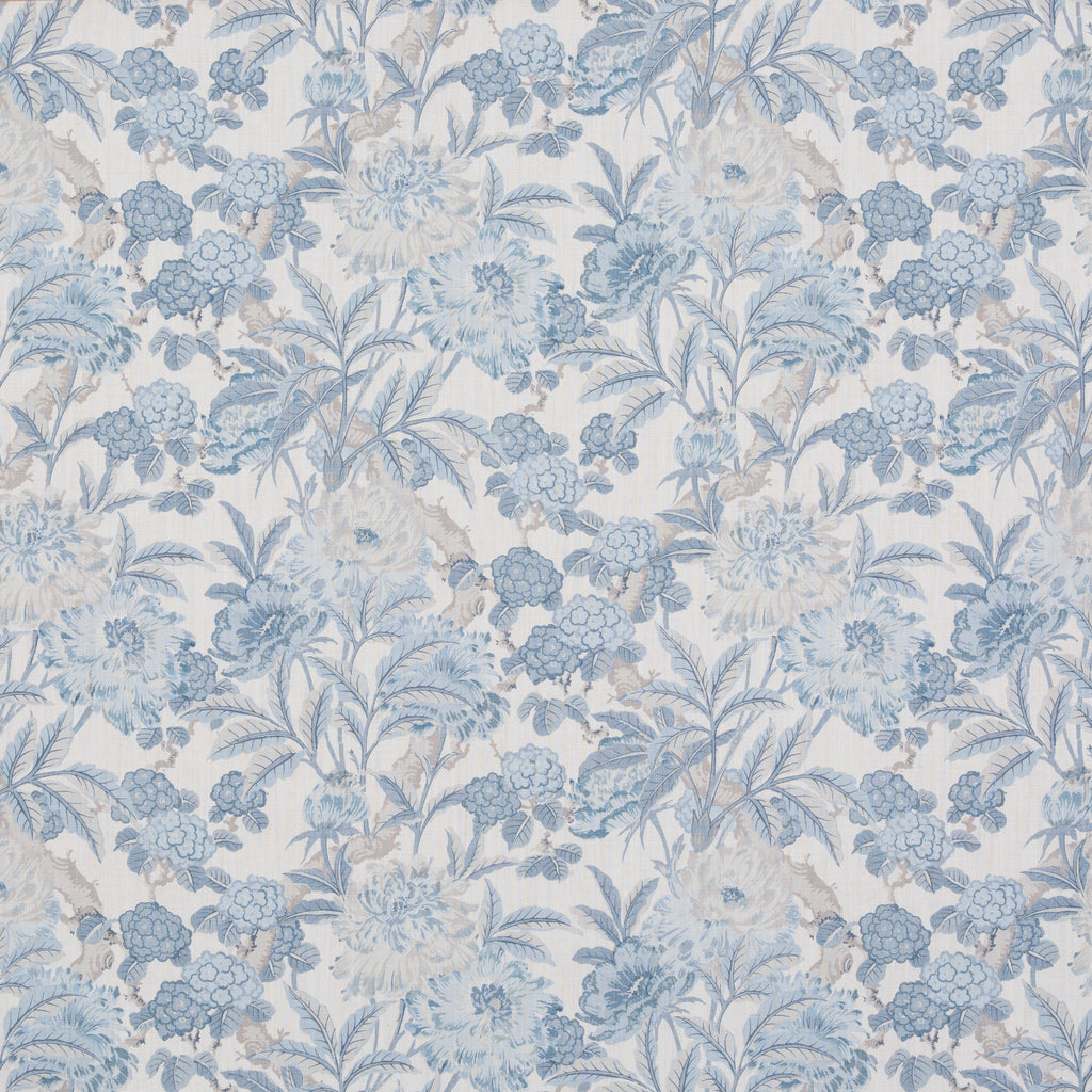 Summer Peony - Blue Blue By G P & J Baker | Ashmore |Botanical & Floral  Multipurpose Print