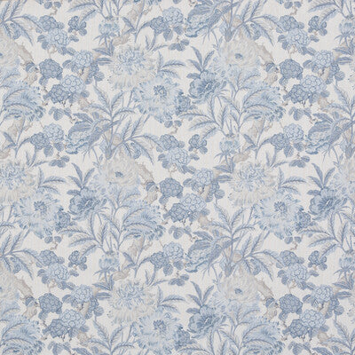Samples and Purchasing available for Summer Peony - Blue Blue By G P & J Baker | Ashmore |Botanical & Floral  Multipurpose Print at Designer Wallcoverings and Fabrics