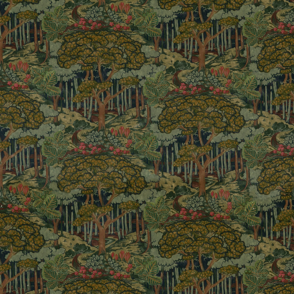 Ruskin Velvet - Emerald Green By G P & J Baker | Original Brantwood Fabric |  Multipurpose Print