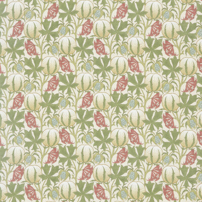 Samples and Purchasing available for Pumpkins Cotton - Coral/Green Green By G P & J Baker | Original Brantwood Fabric |Botanical & Floral  Multipurpose Print at Designer Wallcoverings and Fabrics