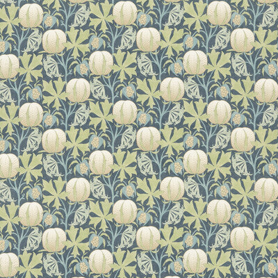 Samples and Purchasing available for Pumpkins Cotton - Green/Blue Green By G P & J Baker | Original Brantwood Fabric |Botanical & Floral  Multipurpose Print at Designer Wallcoverings and Fabrics