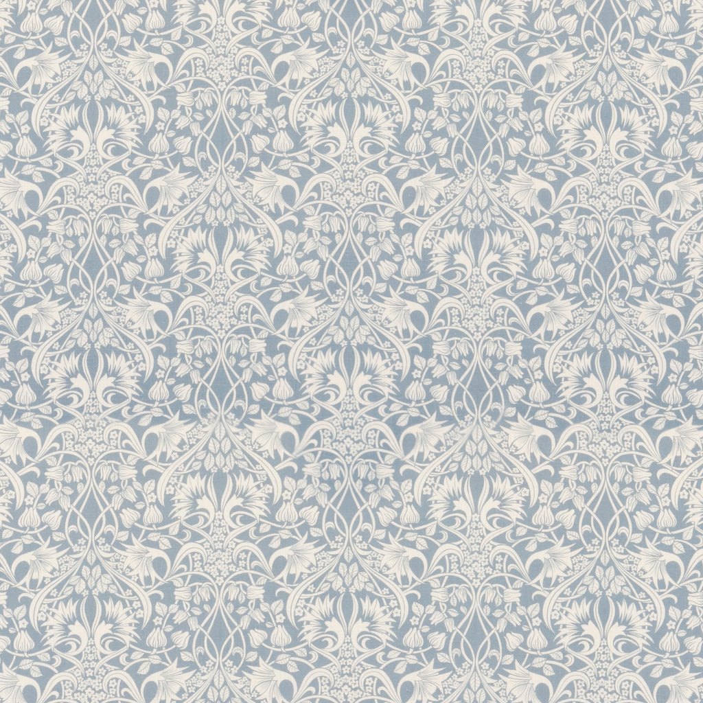 Fritillerie - Blue Blue By G P & J Baker | Original Brantwood Fabric |Botanical & Floral  Multipurpose Print