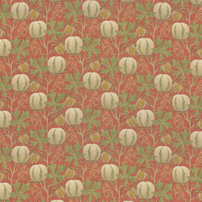 Samples and Purchasing available for Pumpkins - Red/Green Red By G P & J Baker | Original Brantwood Fabric |Botanical & Floral  Multipurpose Print at Designer Wallcoverings and Fabrics