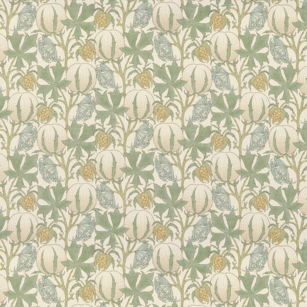 Pumpkins - Aqua Blue By G P & J Baker | Original Brantwood Fabric |Botanical & Floral  Multipurpose Print