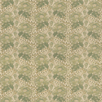 Samples and Purchasing available for Little Brantwood - Green Green By G P & J Baker | Original Brantwood Fabric |Botanical & Floral  Multipurpose Print at Designer Wallcoverings and Fabrics