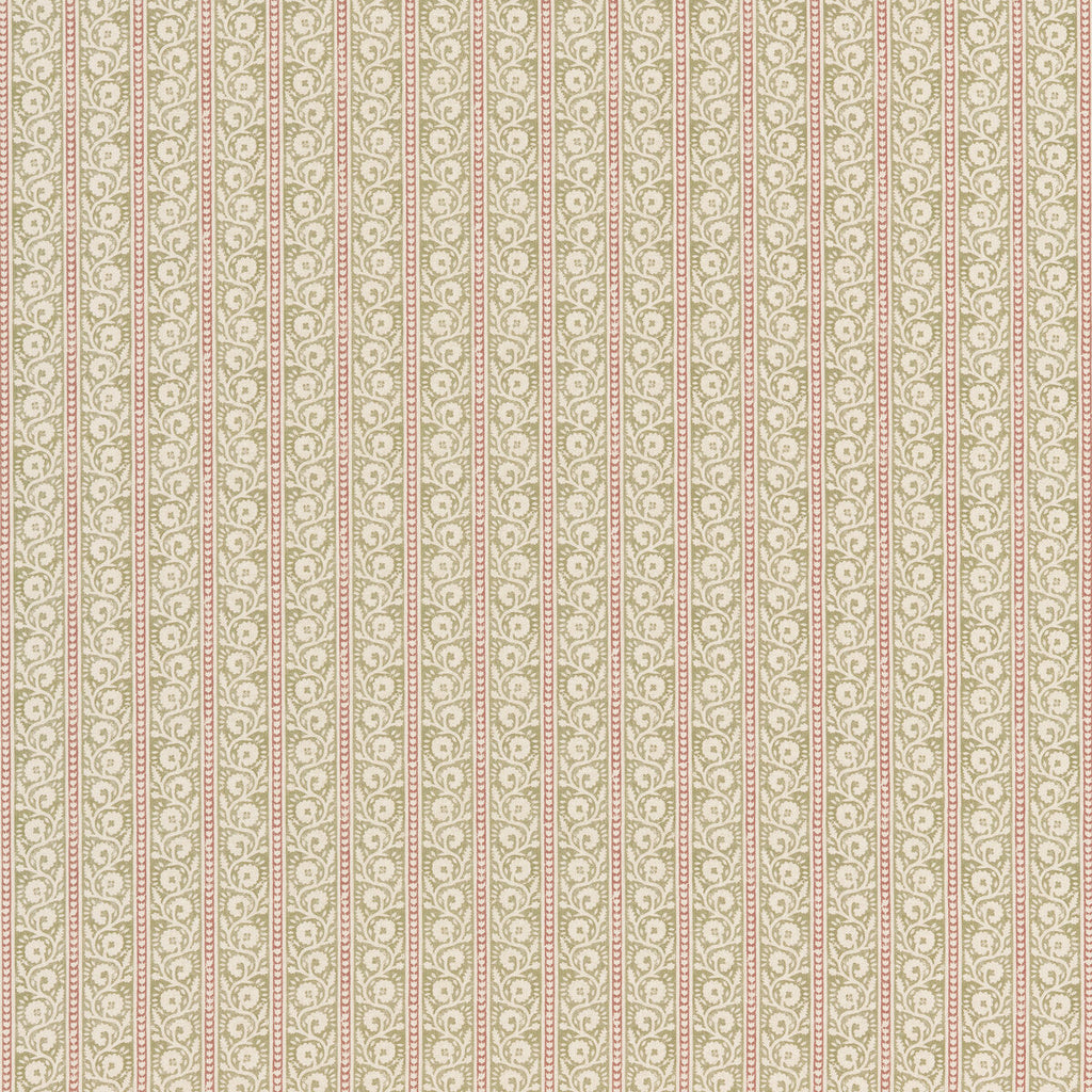 Samples and Purchasing available for Bibury - Green/Red Green By G P & J Baker | House Small Prints |Botanical & Floral  Multipurpose Print at Designer Wallcoverings and Fabrics