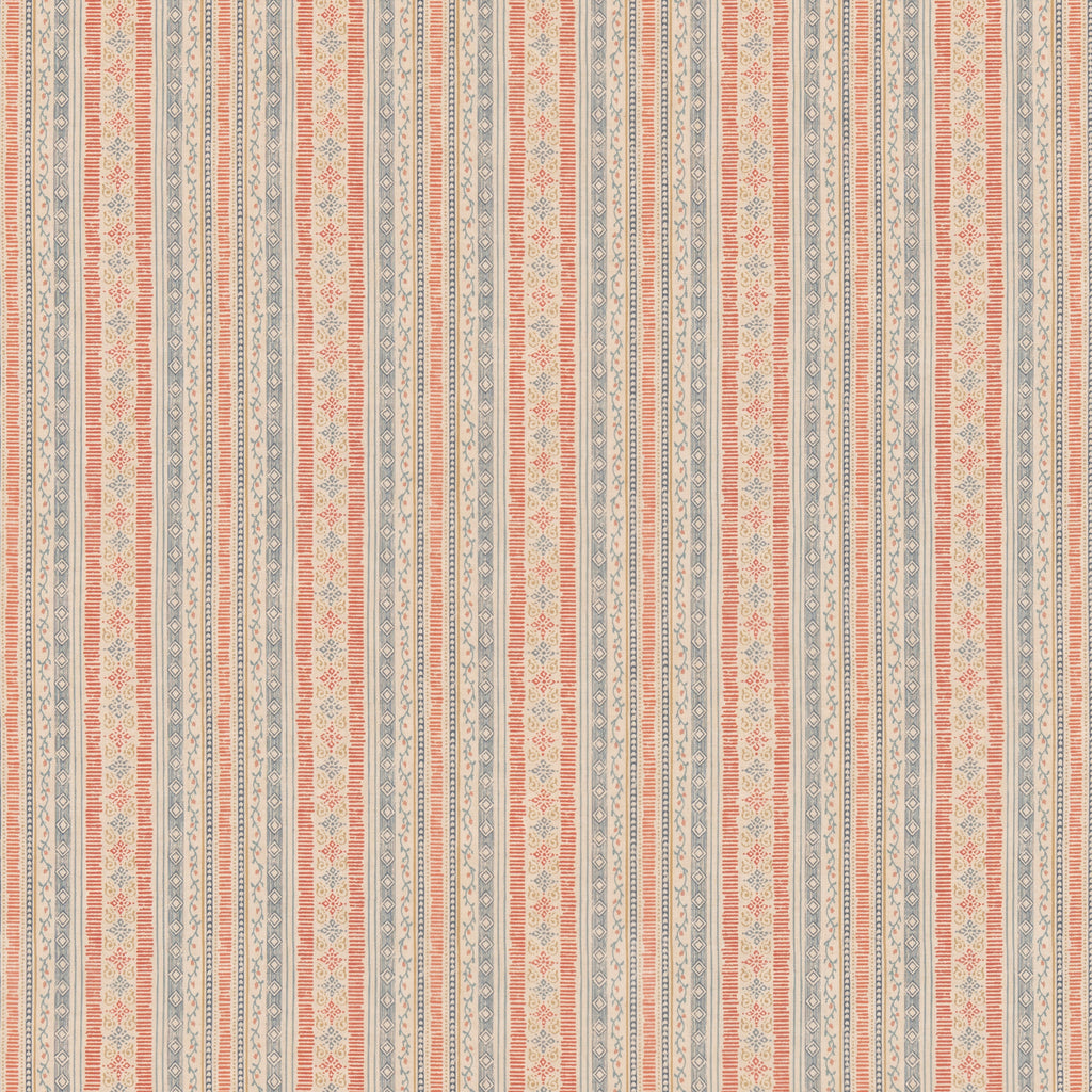 Compton - Indigo/Red Blue By G P & J Baker | House Small Prints |Stripes  Multipurpose Print