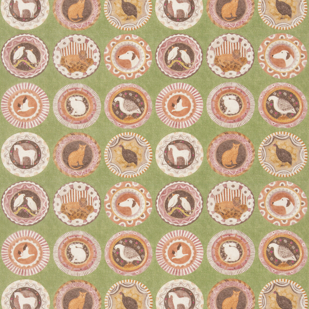 Samples and Purchasing available for Robina'S Dinner Party - Green Green By G P & J Baker | G P & J Baker X Kit Kemp Prints & Embroideries |Novelty  Multipurpose Print at Designer Wallcoverings and Fabrics