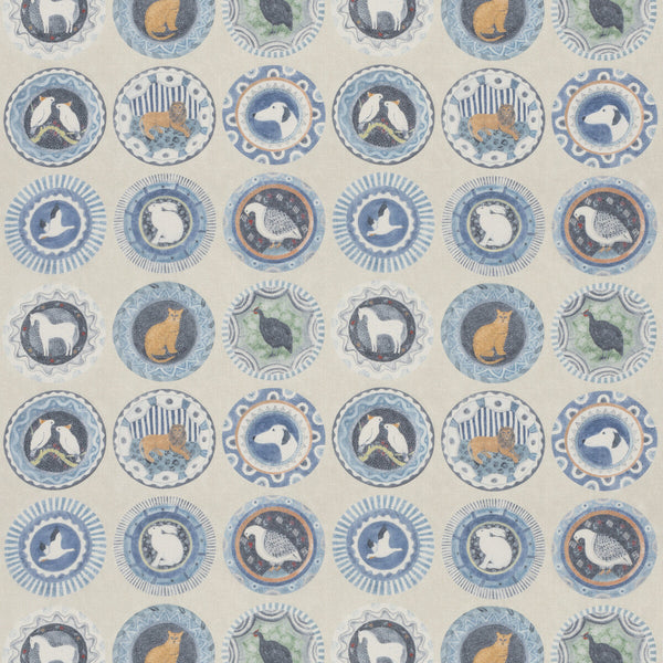 Robina'S Dinner Party - Blue Blue By G P & J Baker | G P & J Baker X Kit Kemp Prints & Embroideries |Novelty  Multipurpose Print