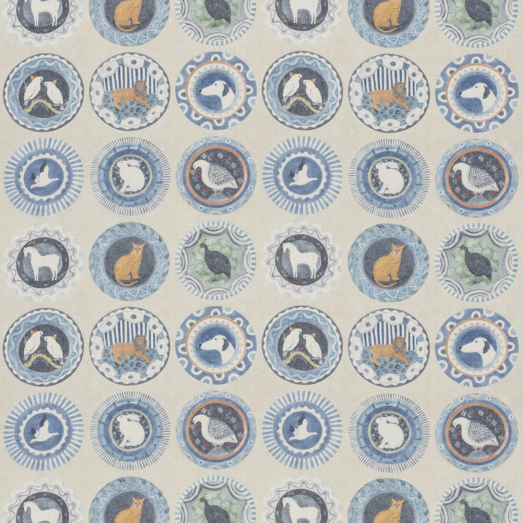 Samples and Purchasing available for Robina'S Dinner Party - Blue Blue By G P & J Baker | G P & J Baker X Kit Kemp Prints & Embroideries |Novelty  Multipurpose Print at Designer Wallcoverings and Fabrics
