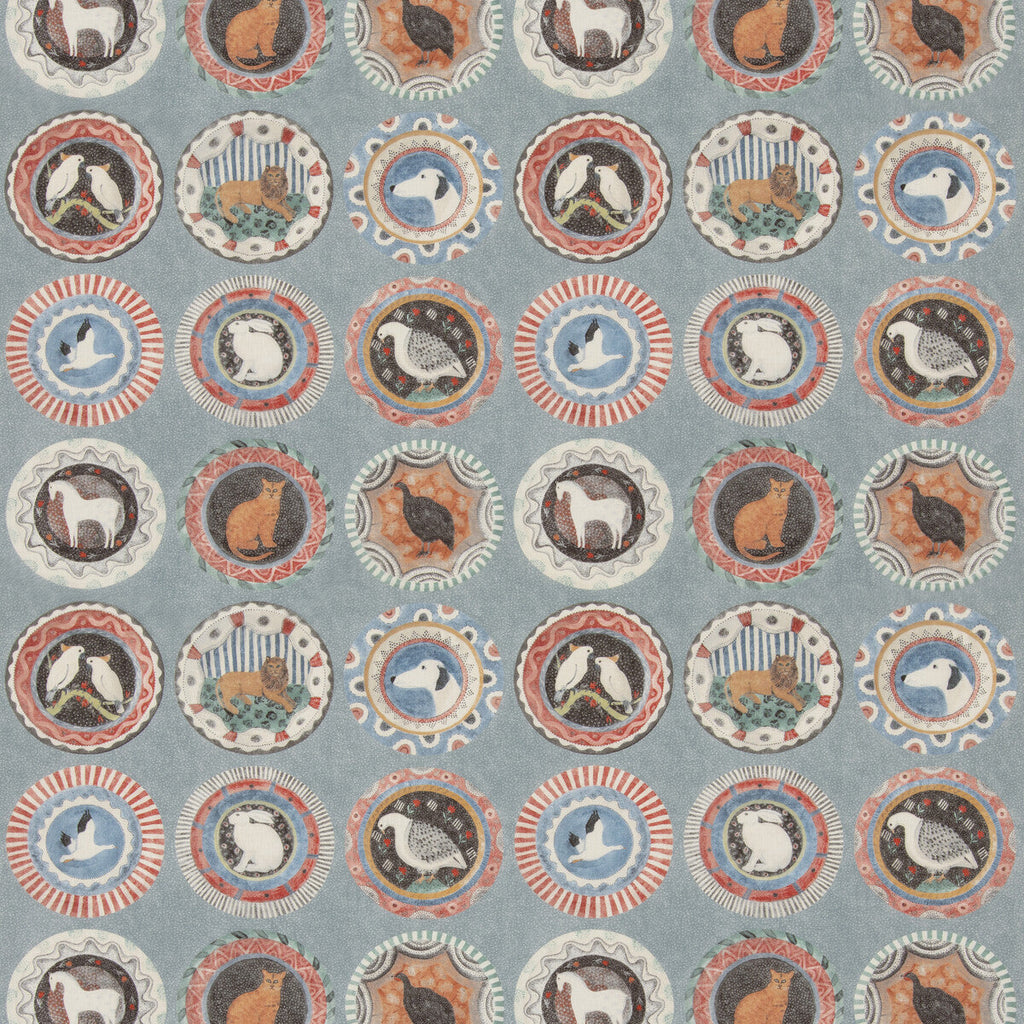 Samples and Purchasing available for Robina'S Dinner Party - Teal Teal By G P & J Baker | G P & J Baker X Kit Kemp Prints & Embroideries |Novelty  Multipurpose Print at Designer Wallcoverings and Fabrics