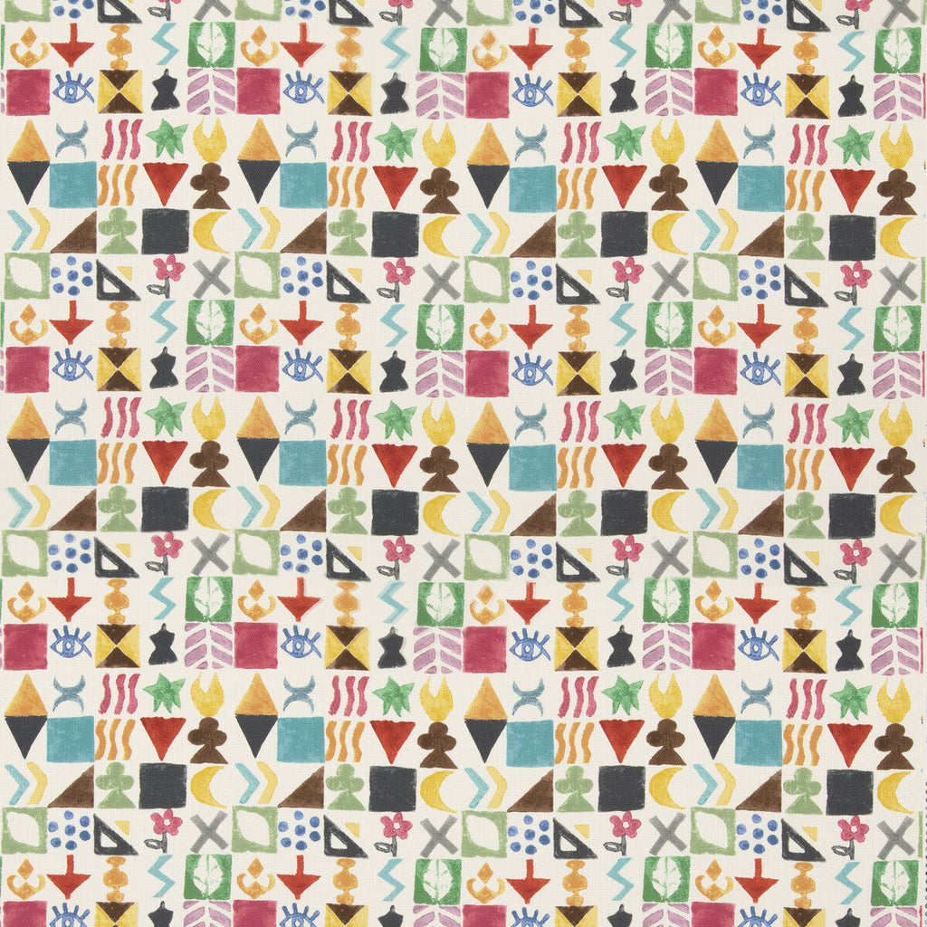 Samples and Purchasing available for Potato Print - Jewel Multi By G P & J Baker | G P & J Baker X Kit Kemp Prints & Embroideries |Novelty  Multipurpose Print at Designer Wallcoverings and Fabrics