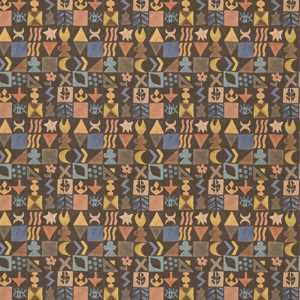 Samples and Purchasing available for Potato Print - Chocolate Brown By G P & J Baker | G P & J Baker X Kit Kemp Prints & Embroideries |Novelty  Multipurpose Print at Designer Wallcoverings and Fabrics