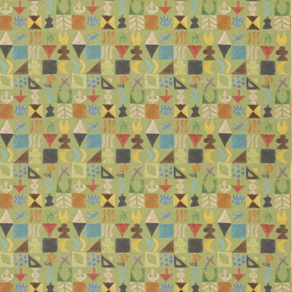 Potato Print - Green Green By G P & J Baker | G P & J Baker X Kit Kemp Prints & Embroideries |Novelty  Multipurpose Print