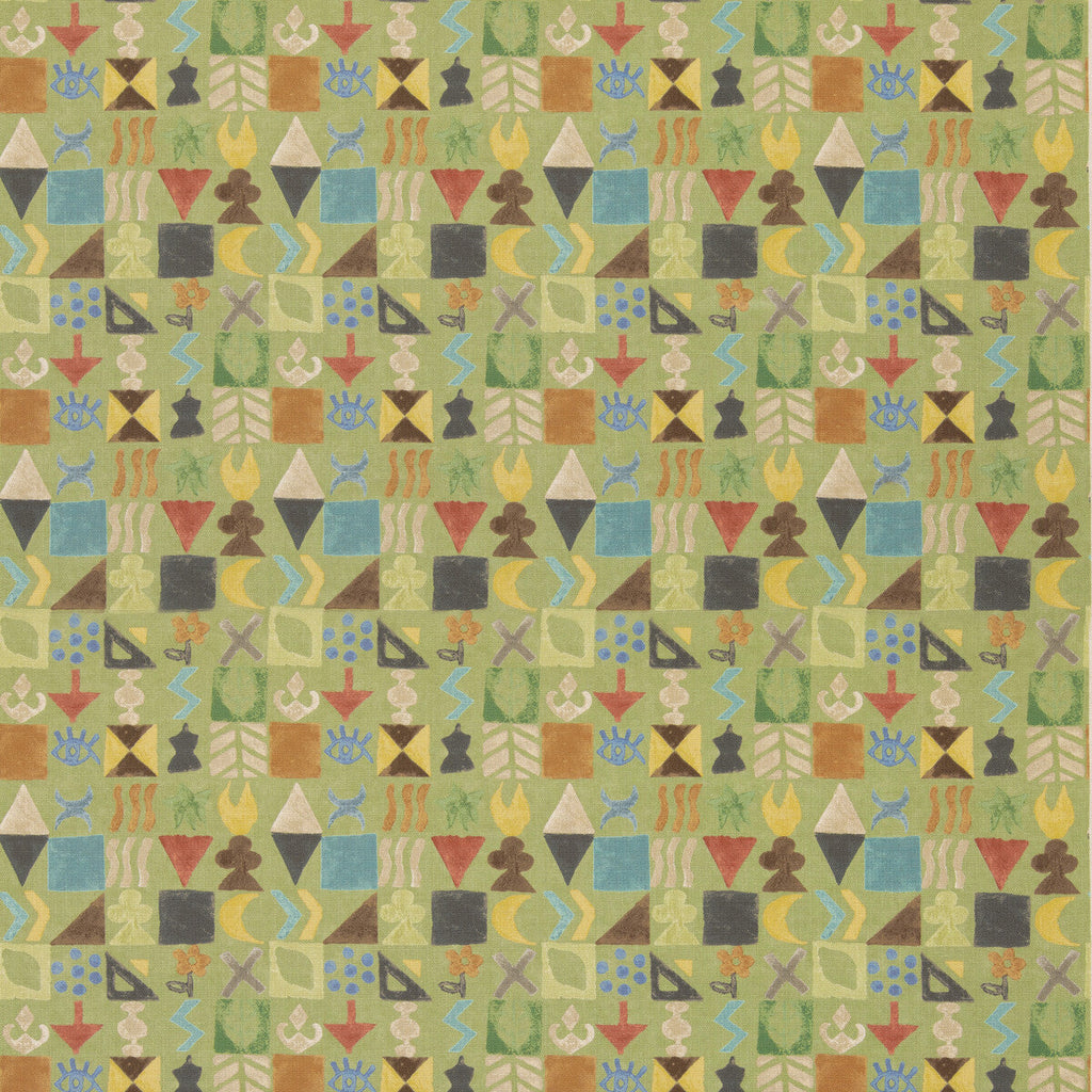Samples and Purchasing available for Potato Print - Green Green By G P & J Baker | G P & J Baker X Kit Kemp Prints & Embroideries |Novelty  Multipurpose Print at Designer Wallcoverings and Fabrics