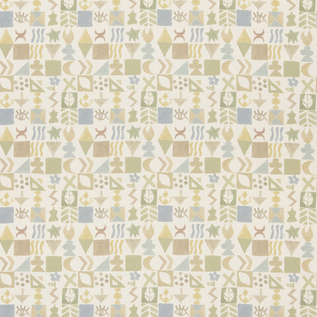 Samples and Purchasing available for Potato Print - Sage Green By G P & J Baker | G P & J Baker X Kit Kemp Prints & Embroideries |Novelty  Multipurpose Print at Designer Wallcoverings and Fabrics