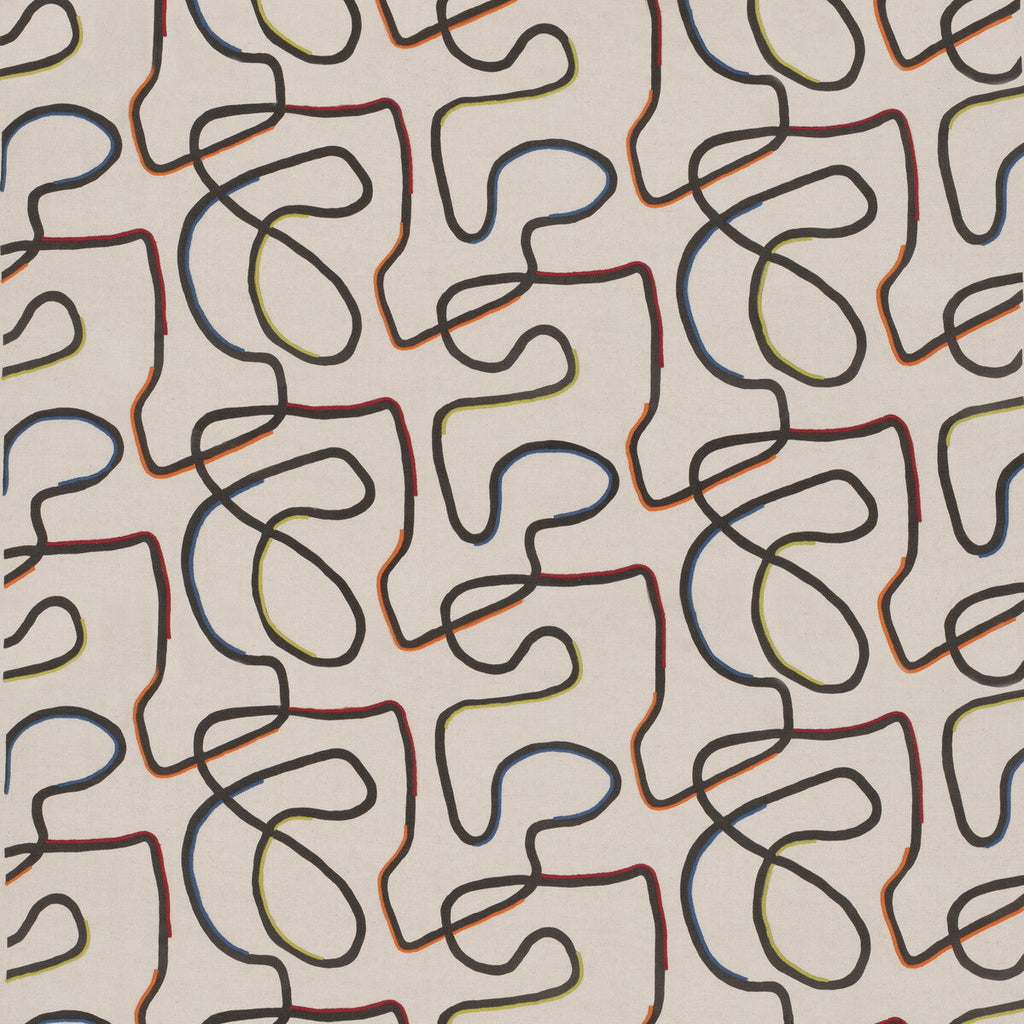 Samples and Purchasing available for Ring Road - Jewel Beige By G P & J Baker | G P & J Baker X Kit Kemp Prints & Embroideries |  Drapery Print at Designer Wallcoverings and Fabrics