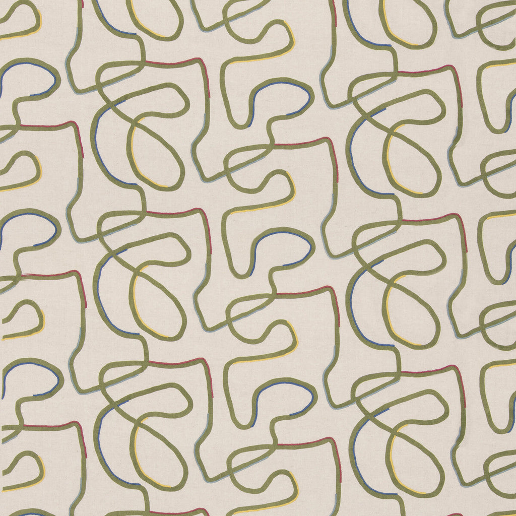 Samples and Purchasing available for Ring Road - Sage Beige By G P & J Baker | G P & J Baker X Kit Kemp Prints & Embroideries |  Drapery Print at Designer Wallcoverings and Fabrics
