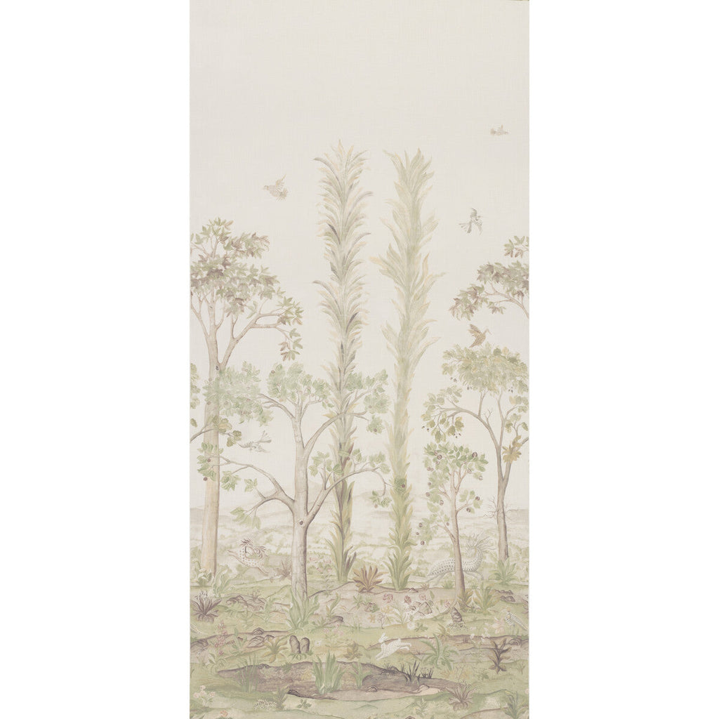 Samples and Purchasing available for Tall Trees Printed Panel - Soft Green Green By G P & J Baker | G P & J Baker X Kit Kemp Prints & Embroideries |Novelty  Multipurpose Print at Designer Wallcoverings and Fabrics