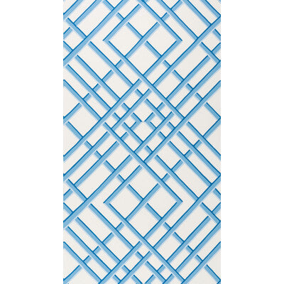 Samples and Purchasing available for Treillage Sidewall - Blue Blue By Brunschwig & Fils | Volume 56 |  Wallcovering Print at Designer Wallcoverings and Fabrics