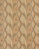 Gallier Diamond - Brown And Green On Beige Brown By Brunschwig & Fils | Diamond Geometric Wallcovering Print