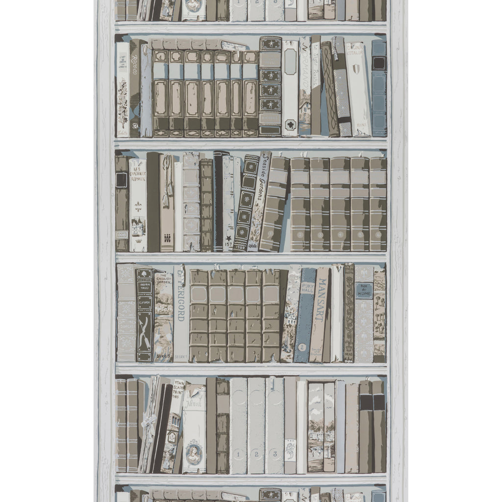 Bibliotheque - Greige Multi By Brunschwig & Fils | Volume 56 | Figurative Wallcovering Print