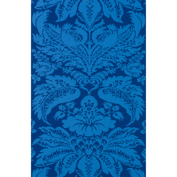 Le Grand Palais - Sapphire Blue By Brunschwig & Fils | Volume 56 | Damask Wallcovering Print