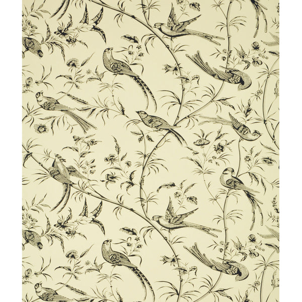 Bengali - Black Black By Brunschwig & Fils | Botanical & Floral Wallcovering Print