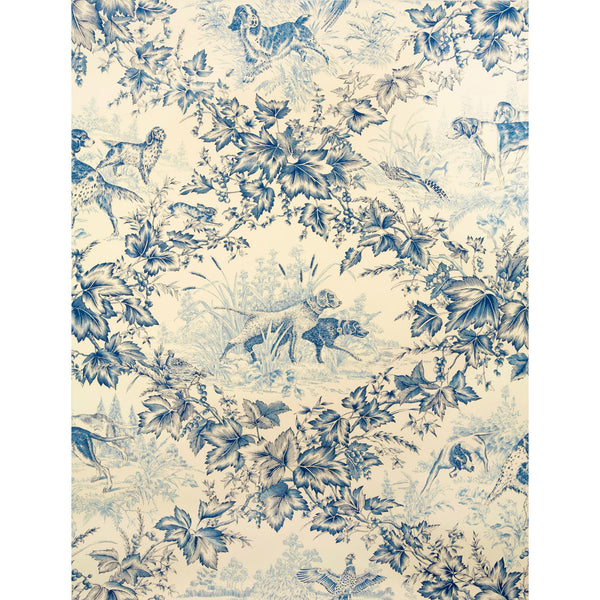 On Point - Blue Light Blue By Brunschwig & Fils | Animal/Insects Wallcovering Print