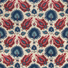 Kashmiri Linen Print - Navy/Berry Multi By Brunschwig & Fils | Grand Bazaar | Global Multipurpose Print