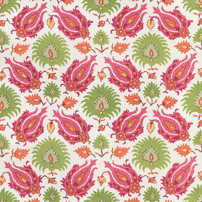 Samples and Purchasing available for Kashmiri Linen Print - Pink/Green Multi By Brunschwig & Fils | Grand Bazaar | Global Multipurpose Print at Designer Wallcoverings and Fabrics