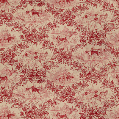 On Point Cotton Print - Red Burgundy/Red By Brunschwig & Fils |  |Flora & Fauna Toile Multipurpose Print