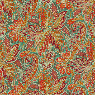 Samples and Purchasing available for Chandigarh - Opal Multi By Brunschwig & Fils | Les Tropiques | Paisley Multipurpose Print at Designer Wallcoverings and Fabrics