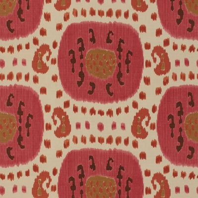 Samples and Purchasing available for Samarkand Cotton And Linen Print - Dusty Rose/Rust Pink By Brunschwig & Fils | Les Alizes | Ikat/Southwest/Kilims Multipurpose Print at Designer Wallcoverings and Fabrics