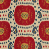 Samples and Purchasing available for Samarkand Cotton And Linen Print - Pompeian Red/Oxford Blue Burgundy/Red By Brunschwig & Fils | Les Alizes | Ikat/Southwest/Kilims Multipurpose Print at Designer Wallcoverings and Fabrics