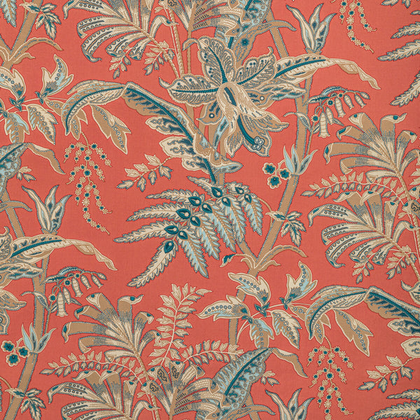Seychelles Cotton Print - Coral Multi By Brunschwig & Fils | Manoir |Botanical & Floral Jacobeans Multipurpose Print