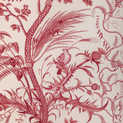 Samples and Purchasing available for Bird And Thistle Cotton Print - Red Burgundy/Red By Brunschwig & Fils |  | Toile Multipurpose Print at Designer Wallcoverings and Fabrics