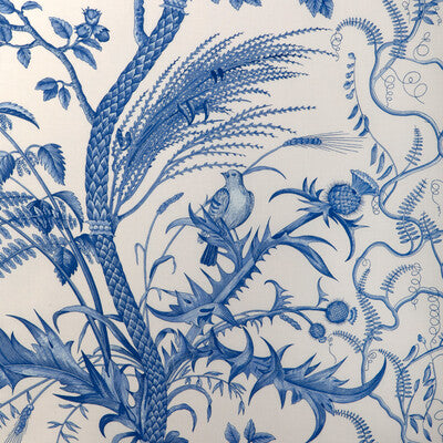 Samples and Purchasing available for Bird And Thistle Cotton Print - Blue Light Blue By Brunschwig & Fils |  | Toile Multipurpose Print at Designer Wallcoverings and Fabrics