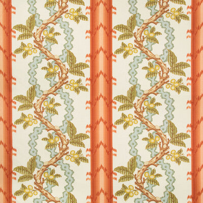 Samples and Purchasing available for Josselin Cotton And Linen Print - Spice/Celadon Multi By Brunschwig & Fils | Cevennes | Botanical & Floral Multipurpose Print at Designer Wallcoverings and Fabrics