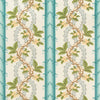 Josselin Cotton And Linen Print - Aqua/Mist Multi By Brunschwig & Fils | Cevennes | Botanical & Floral Multipurpose Print