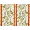 Samples and Purchasing available for Josselin Cotton And Linen Print - Rust And Blue Orange By Brunschwig & Fils |  | Botanical & Floral Multipurpose Print at Designer Wallcoverings and Fabrics